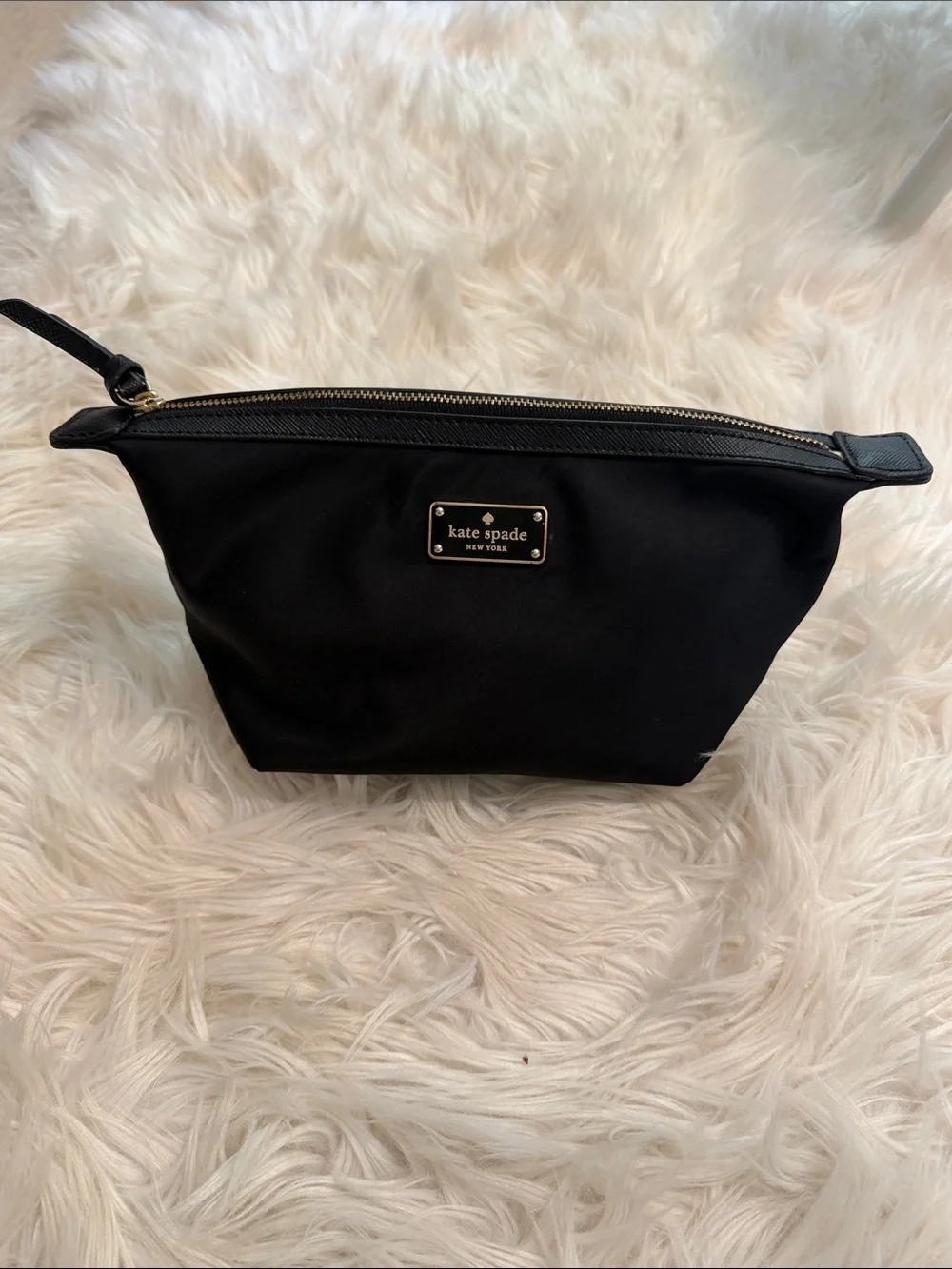 kate spade Black Nylon Cosmetic Pouch/clutch